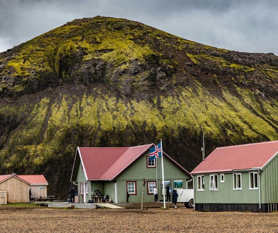 alt"Refúgio no precurso de Laugavegur, Islândia"