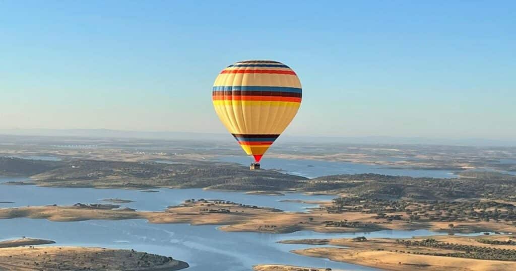 voar de balão no Alqueva