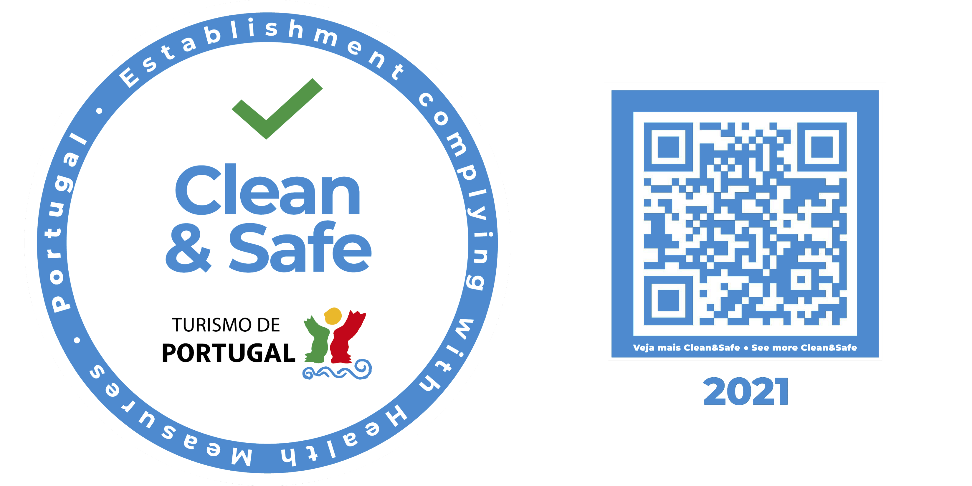 Turismo de Portugal clean and safe logo